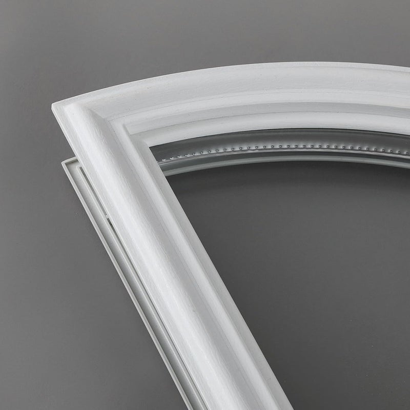 Pushglossy 1 Pcs 22" x 10" Entry Door Glass Insert Half Round Top Exterior Door Window Inserts Replacement Kit with Low-e Clear Glass for Home Improvement (1 Lite Round Top,White) - Image 3